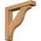 Ekena Millwork Funston Block Rough Sawn Bracket w/ Offset Brace, Western Red Cedar, 4"W x 18"D x 18"H BKT0402X18X18FST05RWR - alternate 1